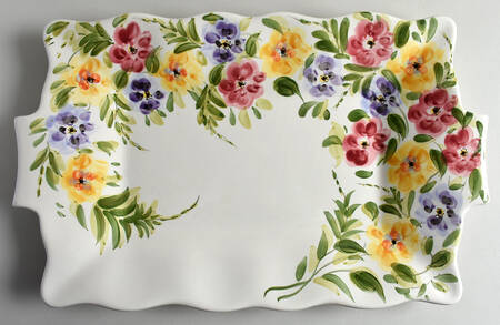Rose Prairie 20" Rectangular Serving Platter