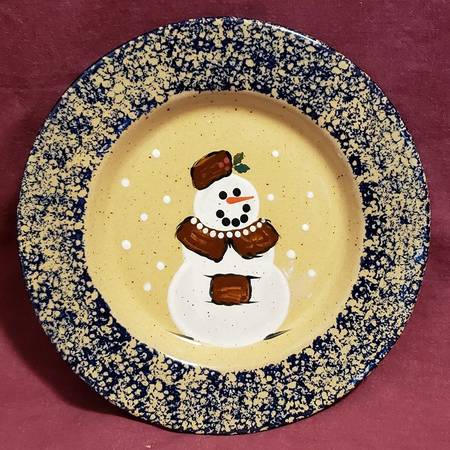 Snowman Family Tree Salad Plate