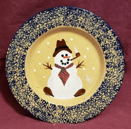 Snowman Family Tree Salad Plate