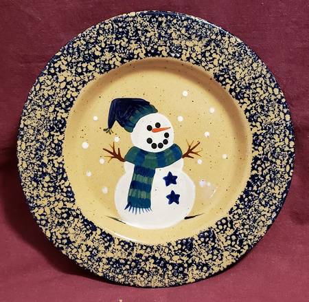 Snowman Family Tree Salad Plate