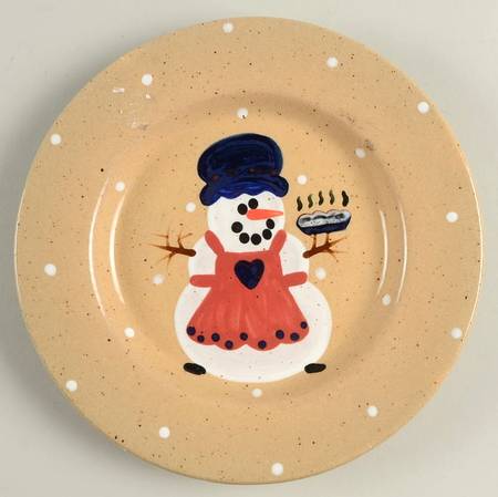 Snowman Family Tree Salad Plate