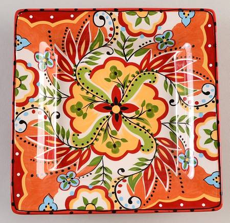 Bocca Red Square Salad Plate