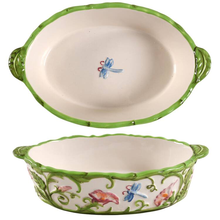 Dragonfly 10" Oval Tab Handled Baker