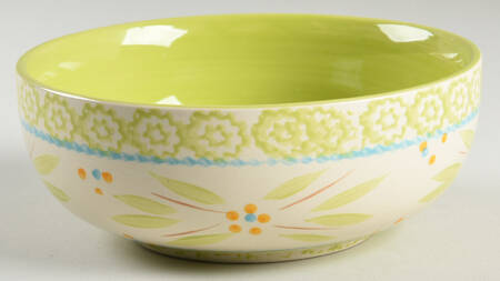 Old World Lime Green Soup/Cereal Bowl