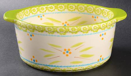 Old World Lime Green 9" Round Baker