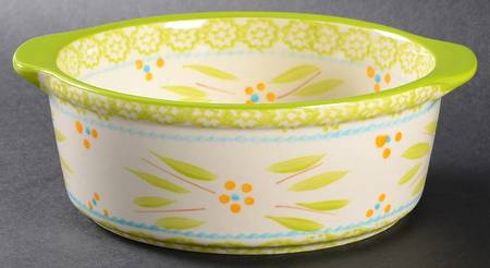 Old World Lime Green 8" Round Baker