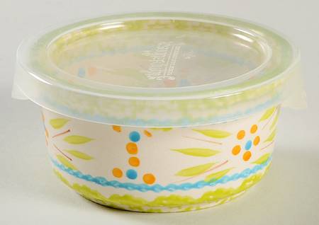 Old World Lime Green Ramekin & Plastic Lid