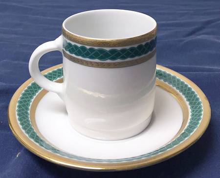 TIR704 Flat Demitasse Cup & Saucer Set