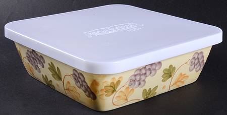 Vineyard 7" Square Mixing Bowl & Tabless Plas Storage Cover