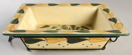 Birds of Paradise 11" Rectangular Baker & Metal Stand