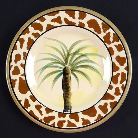 Zebra Palm Salad Plate