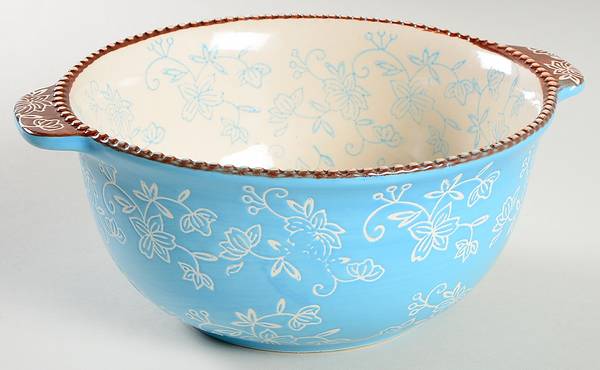 Floral Lace Light Blue 9" Mixing Bowl