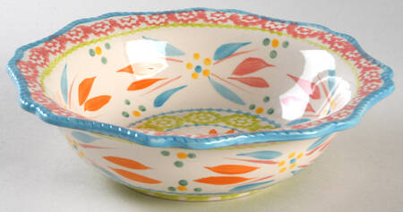 Old World Springfetti Scalloped Soup/Cereal Bowl