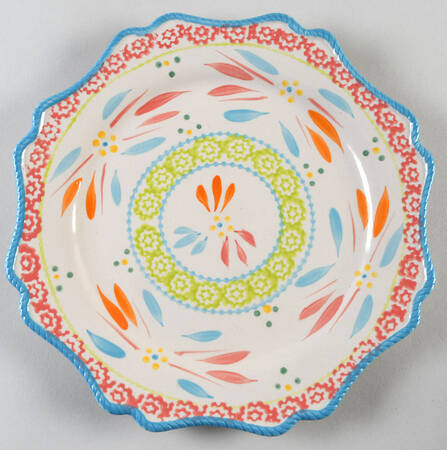 Old World Springfetti Scalloped Dinner Plate