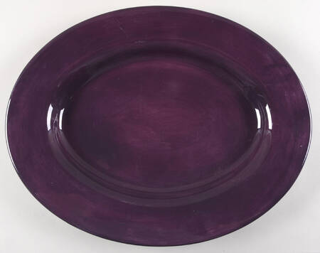 Salute Plum 18" Oval Serving Platter