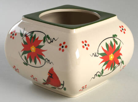 Old World Poinsettia Small Canister No Lid