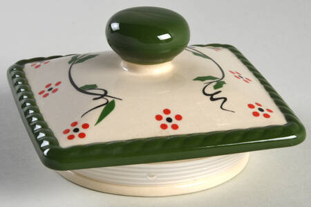 Old World Poinsettia Lid for Large Canister
