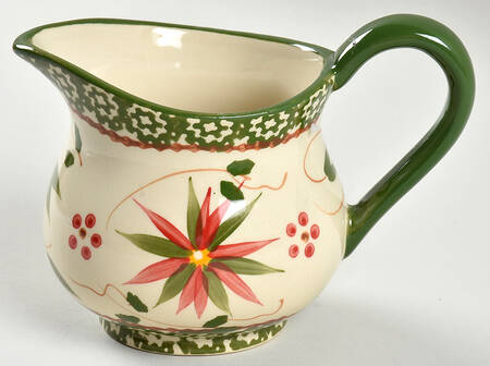 Old World Poinsettia Creamer