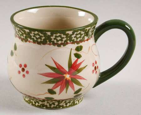Old World Poinsettia Mug by Temp-Tations