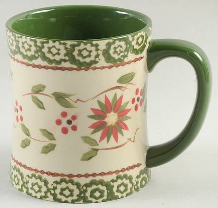 Old World Poinsettia Mug