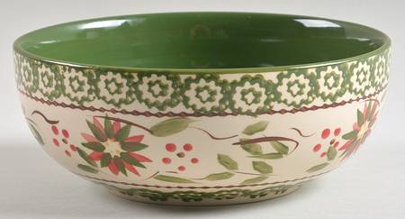 Old World Poinsettia Soup/Cereal Bowl