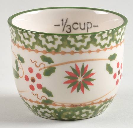 Old World Poinsettia 1/3 Cup Measuring Cup