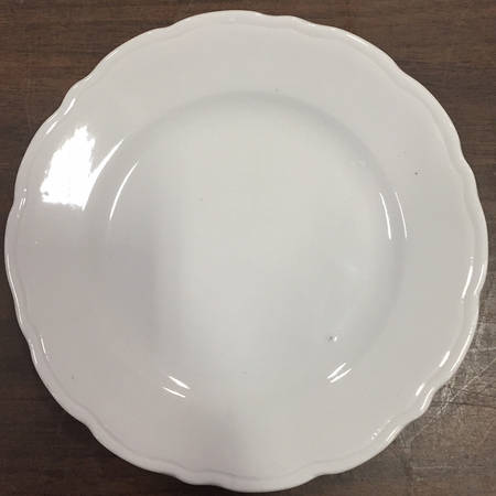 TEP34 (All White, Scalloped) Salad Plate