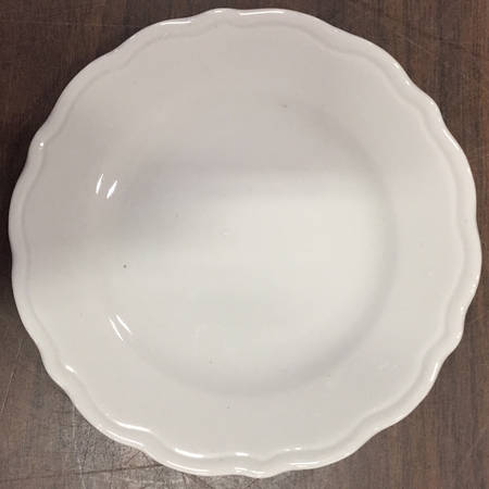 TEP34 (All White, Scalloped) Bread & Butter Plate