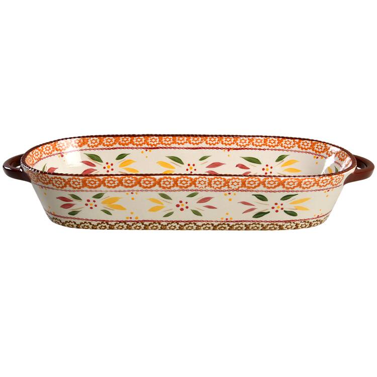 Old World Fallfetti 16" Oval Handled Baker
