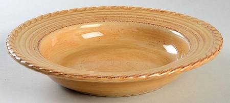 Lucca Yellow Large Rim Soup Bowl
