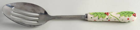 Winter Whimsy Slotted Serving Spoon with Stainless Bowl