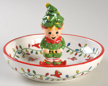 Winter Whimsy Figural Open Candy Dish