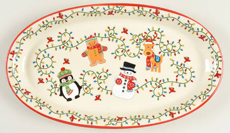 Winter Whimsy 12" Oval Serving Platter