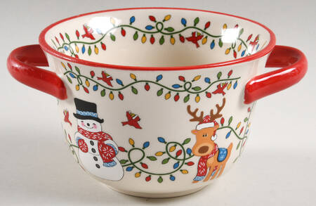 Winter Whimsy Handled Soup/Cereal Bowl