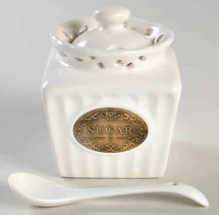 T1H2 Sugar Bowl & Lid W/Spoon