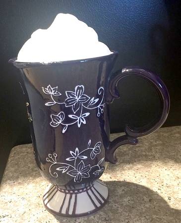 Floral Lace Eggplant Irish Coffee Mug
