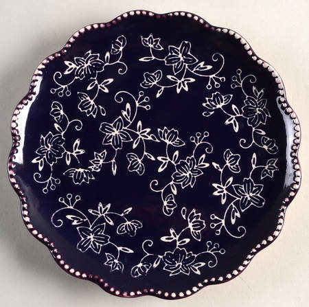 Floral Lace Eggplant Salad Plate