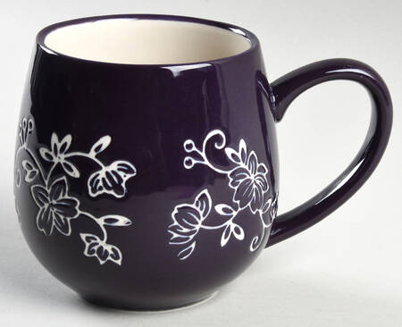 Floral Lace Eggplant Mug