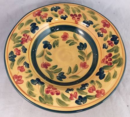 Fleur de Provance Large Rim Soup Bowl