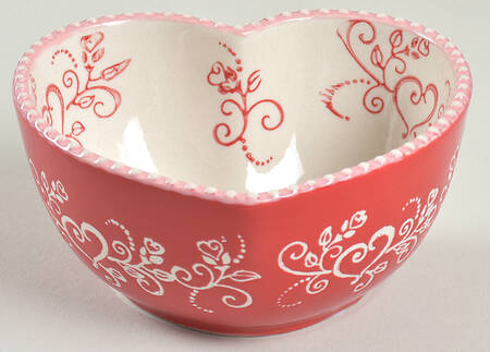 Floral Lace Romance Dip Bowl for Figural Cutting Board & Dip w/Spreader Set