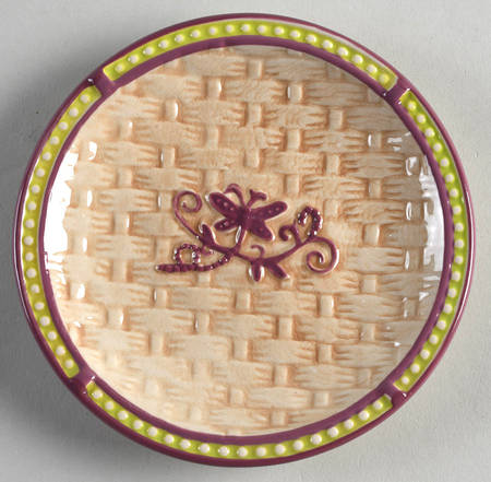 Floral Lace Basketweave Spring Bread & Butter Plate