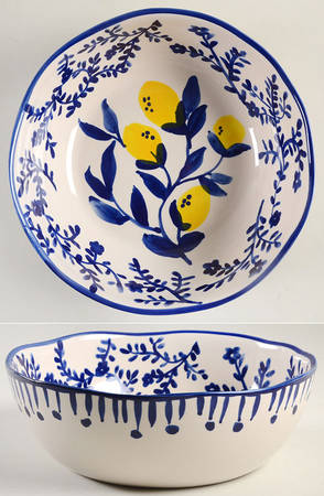 Lemon Orchard 10" Round Serving Bowl