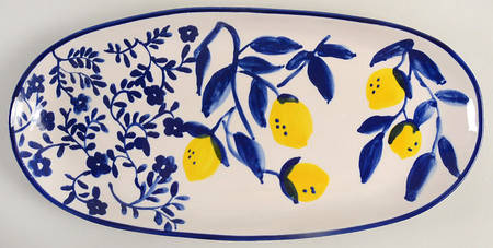 Lemon Orchard 15" Oval Serving Platter