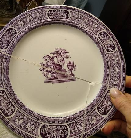 Vase Purple Salad Plate