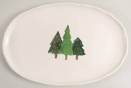 Oh Christmas Tree 16" Oval Serving Platter