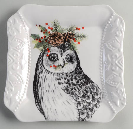 Furry Christmas Salad/Dessert Plate