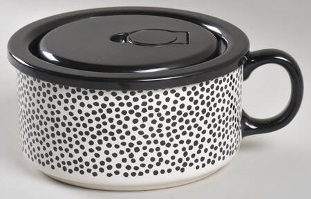 Polka Dot Mug & Vented Plastic Lid