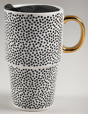 Polka Dot Travel Mug & Plastic Lid