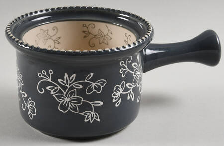Floral Lace Gray Egg Pan with Lid  No Lid
