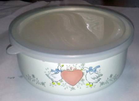 TWN11 7 3/8" Metal Bowl with Plastic Lid
